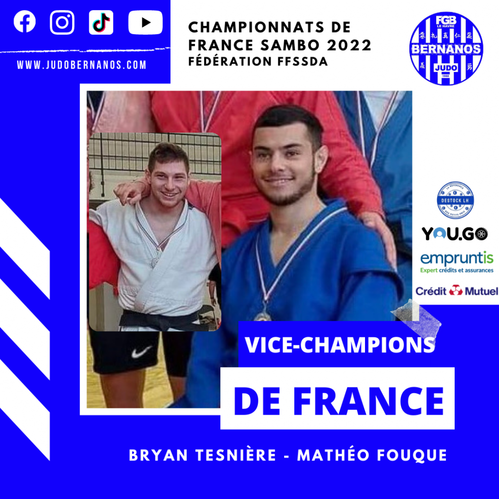 Vice-champions de France Sambo FFSSDA 2022