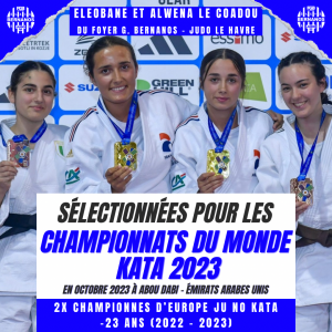 Eleobane et Alwena Le Coadou sélectionnées pour les Championnats du Monde Kata 2023 - Judo Bernanos