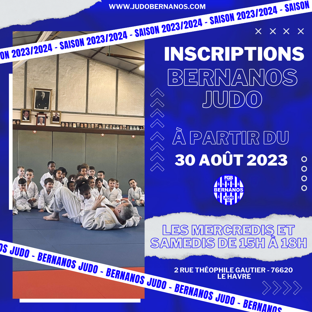 BERNANOS JUDO LE HAVRE - REPRISE DES INSCRIPTIONS 2023/2024