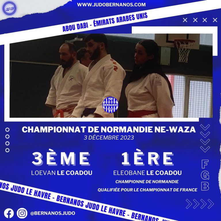 Championnat de Normandie Ne-Waza - Bernanos Judo - Loevan et Eleobane Le Coadou