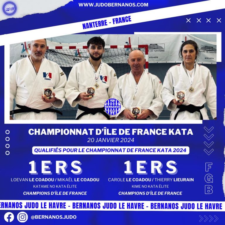 Championnat Île de France Kata Judo - Judo Bernanos Le Havre - Loevan Le Coadou