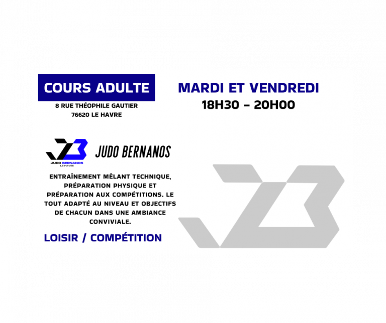 cours adulte JUDO BERNANOS LE HAVRE